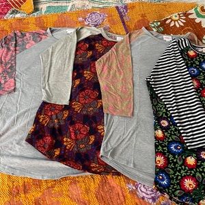 LulaRoe 4 baseball jersey style 3/4 sleeve shirts